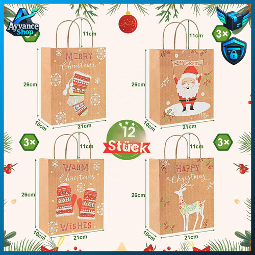 Geschenktüten weihnachten - geschenktüten, 12