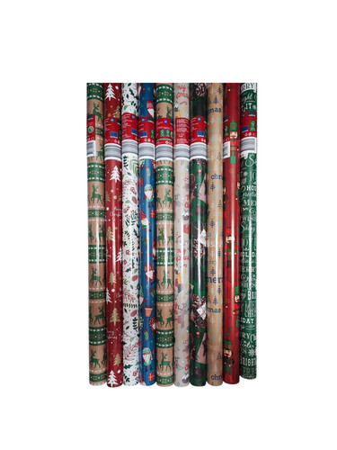 Rollen geschenkpapier - 10,