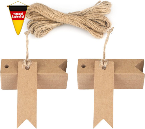 Geschenkanhänger kraftpapier - geschenkanhänger,