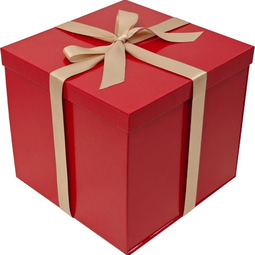 Geschenkbox rot 22x22x20,5cm