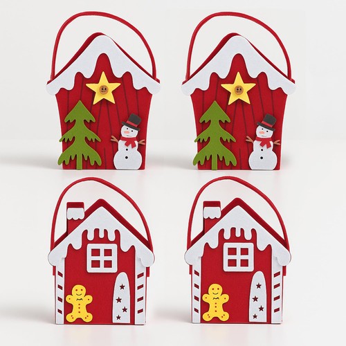 Weihnachtliche filztaschen 4er - weihnachtliche,